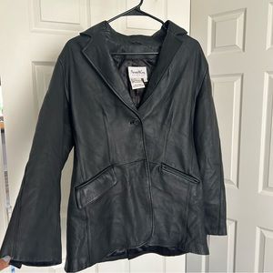 Pamela McCoy genuine leather blazer 90’s Y2K grunge